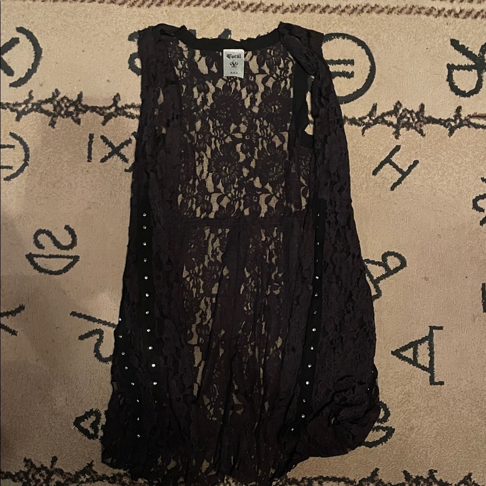 Vocal Black Lace Cardigan